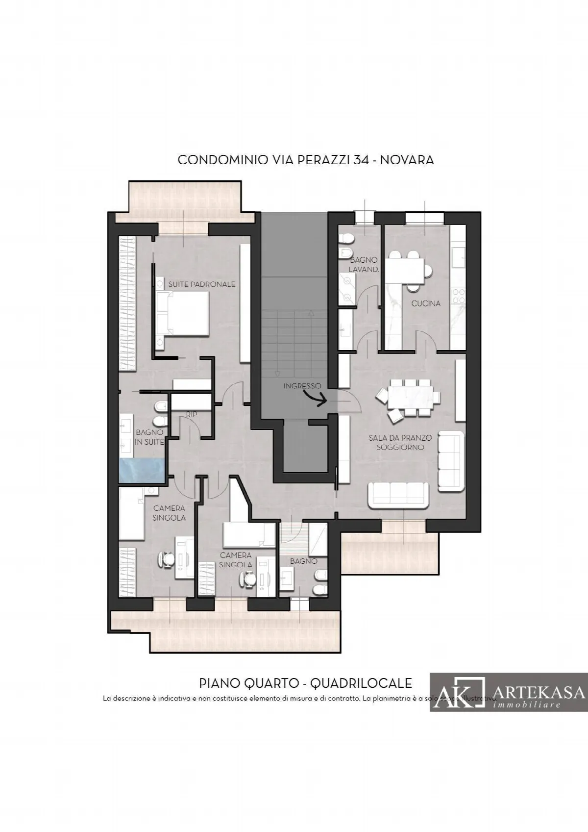 Appartamento in vendita a Novara, Porta Mortara, Sacro Cuore, San Martino, San Paolo - foto 4