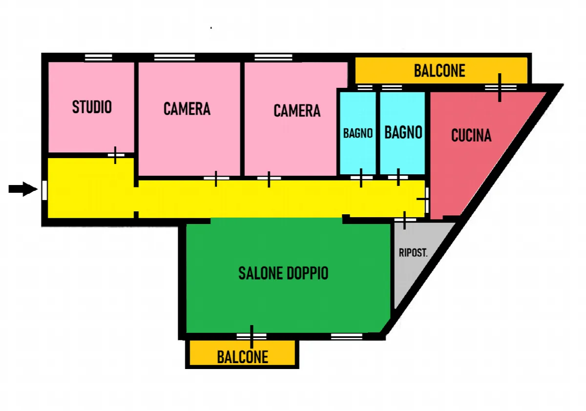 Appartamento in vendita a Cagliari, San Benedetto, Villanova - foto 2